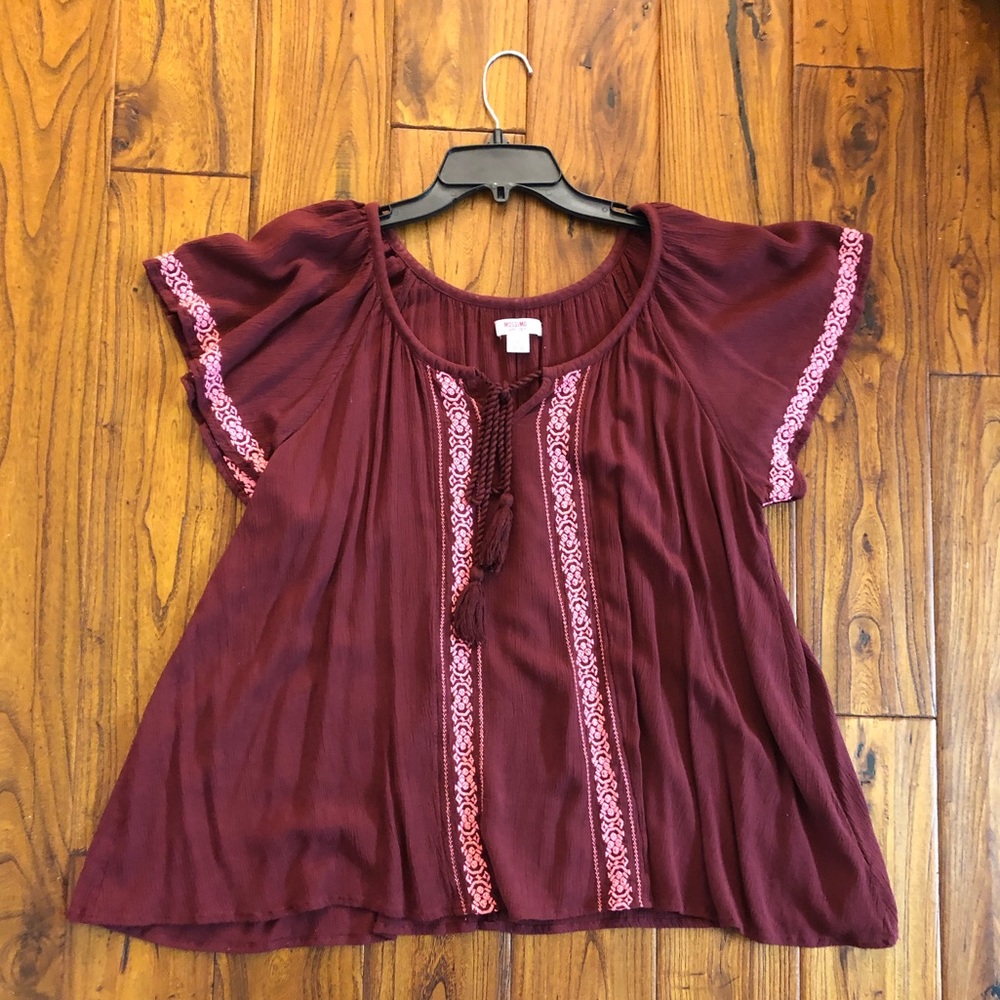 Maroon shirt